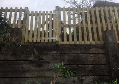 Picket fence and gate