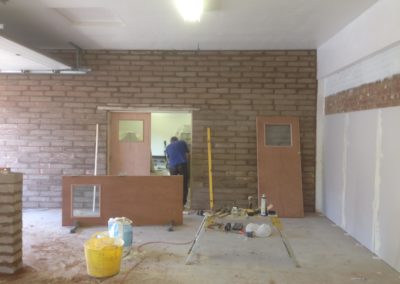 Building new interior walls with doors