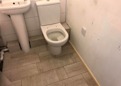 Fitting new toilet and basin