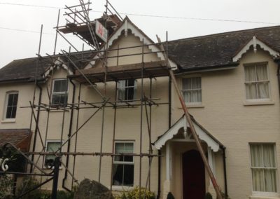 Scaffolding around Malvern property