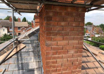 Chimney prepared for new mortar