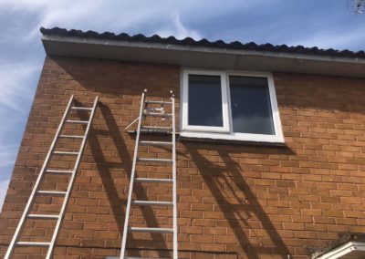Fitting new guttering to semi detached house