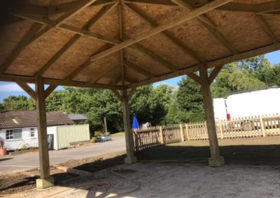 Gazebo contstruction in Malvern with ground preparation